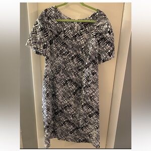 Black and White Patterned Dress